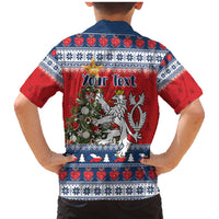 Czech Republic Christmas Personalized Family Matching Mermaid Dress and Hawaiian Shirt Vesele Vanoce - Wonder Print Shop