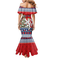 Czech Republic Christmas Personalized Family Matching Mermaid Dress and Hawaiian Shirt Vesele Vanoce - Wonder Print Shop