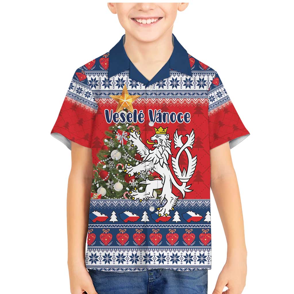 Czech Republic Christmas Personalized Family Matching Mermaid Dress and Hawaiian Shirt Vesele Vanoce - Wonder Print Shop