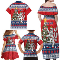 Czech Republic Christmas Personalized Family Matching Off Shoulder Maxi Dress and Hawaiian Shirt Vesele Vanoce - Wonder Print Shop