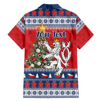 Czech Republic Christmas Personalized Family Matching Off Shoulder Maxi Dress and Hawaiian Shirt Vesele Vanoce - Wonder Print Shop