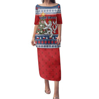 Czech Republic Christmas Personalized Family Matching Puletasi and Hawaiian Shirt Vesele Vanoce - Wonder Print Shop