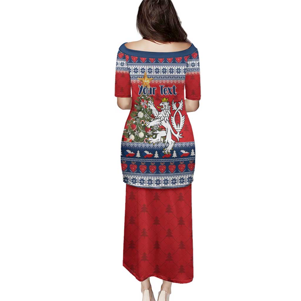Czech Republic Christmas Personalized Family Matching Puletasi and Hawaiian Shirt Vesele Vanoce - Wonder Print Shop