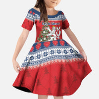 Czech Republic Christmas Personalized Family Matching Tank Maxi Dress and Hawaiian Shirt Vesele Vanoce - Wonder Print Shop