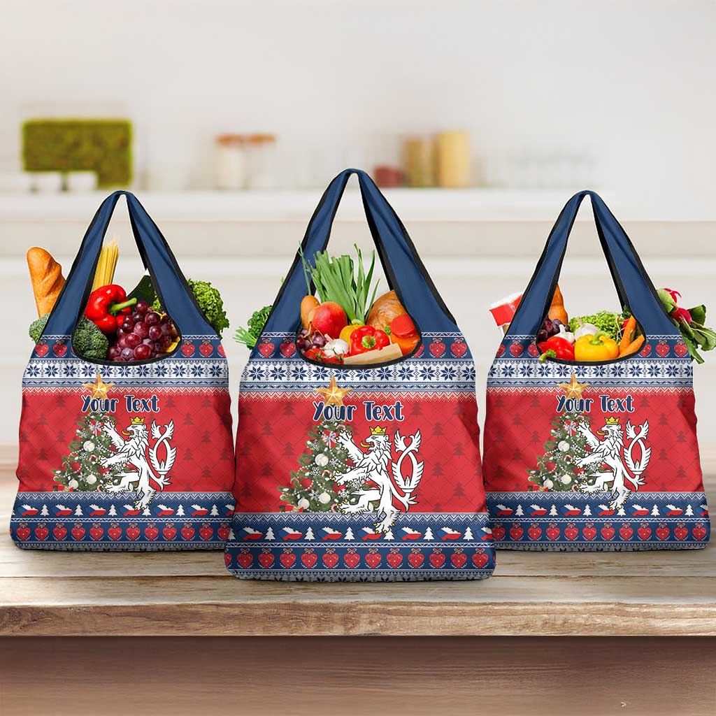 Czech Republic Christmas Personalized Grocery Bag Vesele Vanoce - Wonder Print Shop