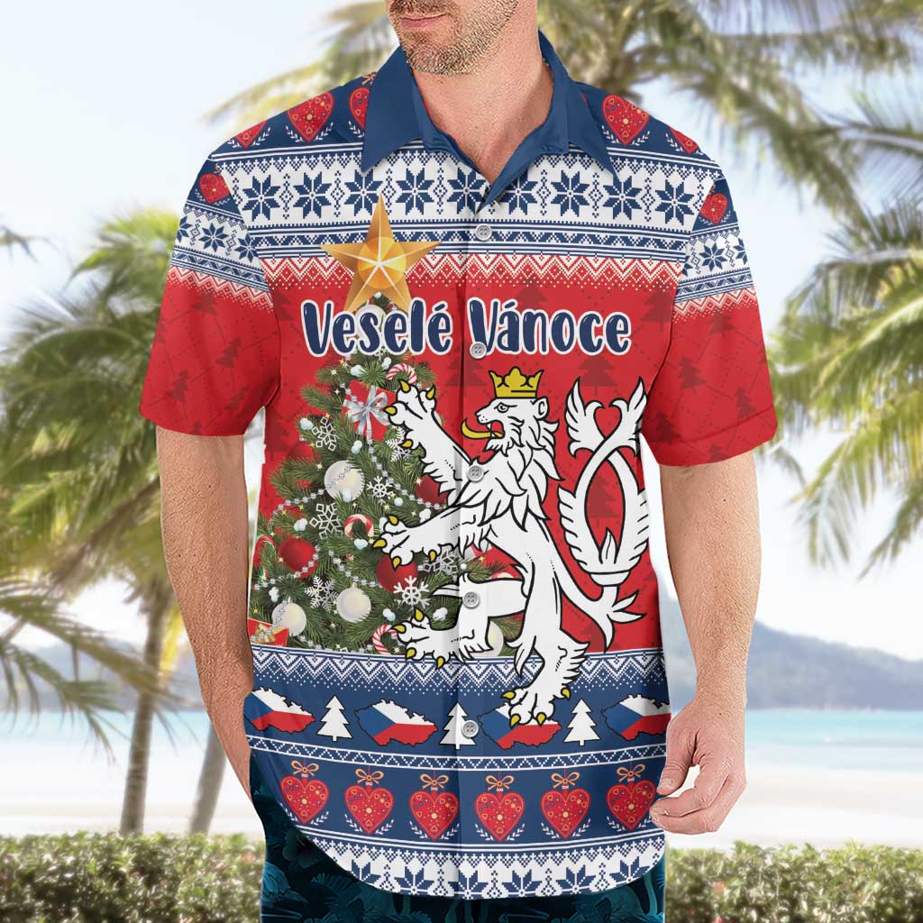 Czech Republic Christmas Personalized Hawaiian Shirt Vesele Vanoce - Wonder Print Shop
