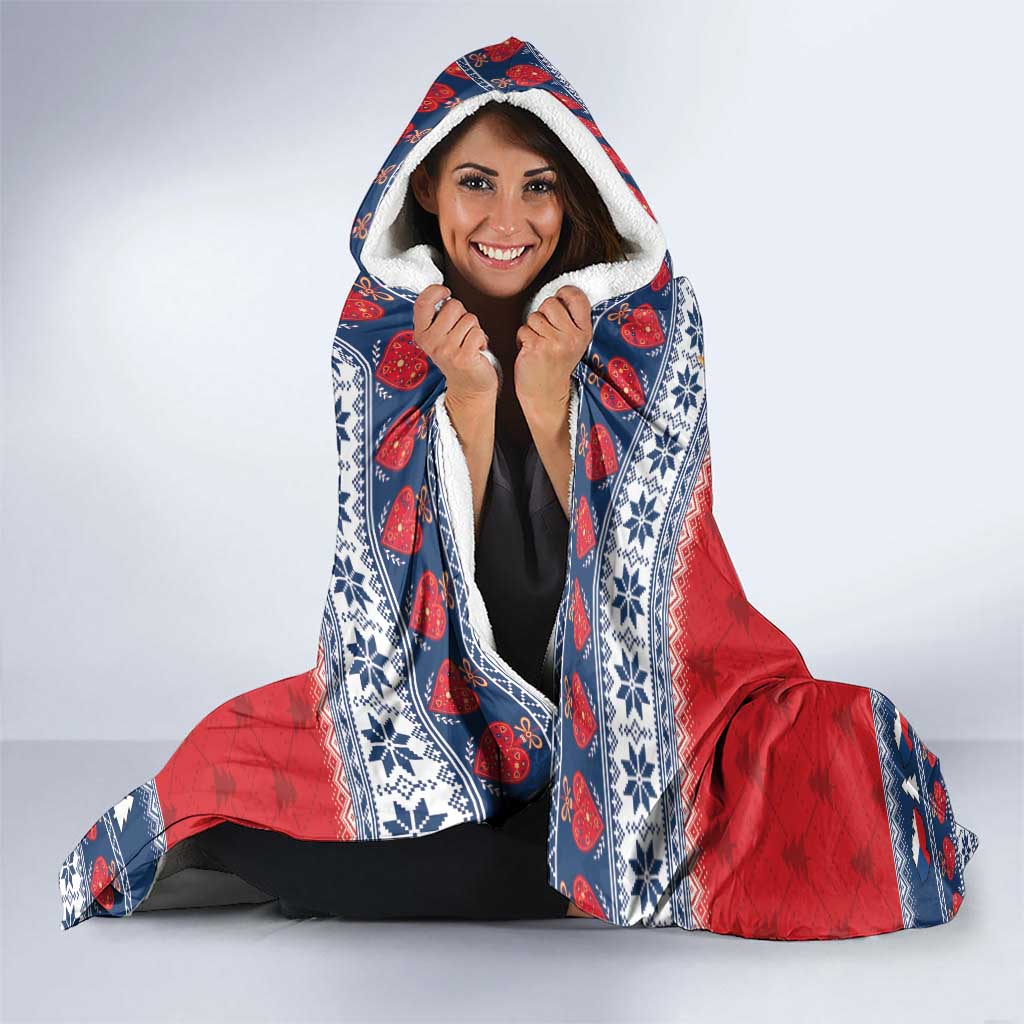 Czech Republic Christmas Personalized Hooded Blanket Vesele Vanoce - Wonder Print Shop