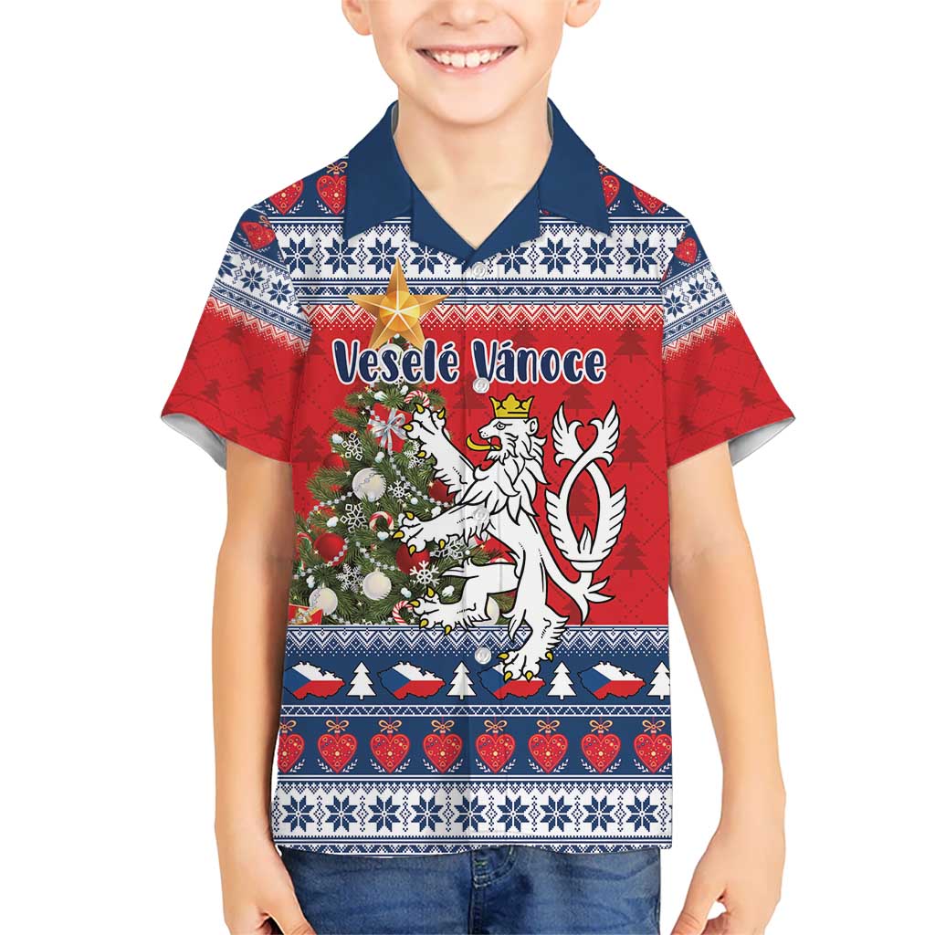 Czech Republic Christmas Personalized Kid Hawaiian Shirt Vesele Vanoce - Wonder Print Shop