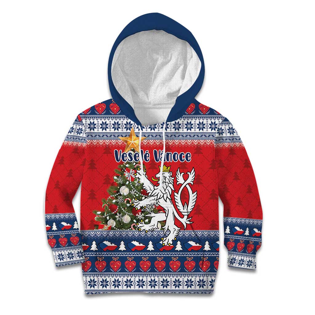 Czech Republic Christmas Personalized Kid Hoodie Vesele Vanoce - Wonder Print Shop