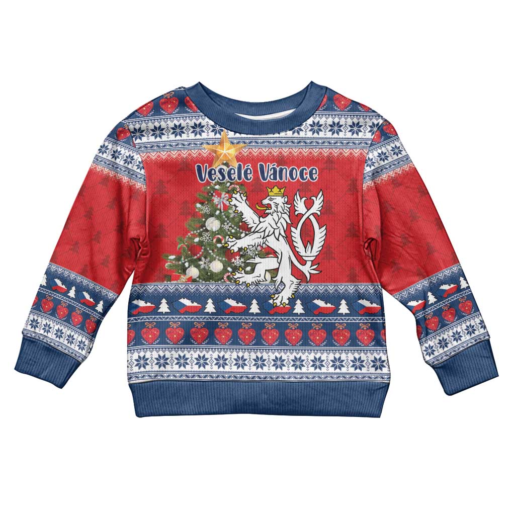 Czech Republic Christmas Personalized Kid Ugly Christmas Sweater Vesele Vanoce - Wonder Print Shop