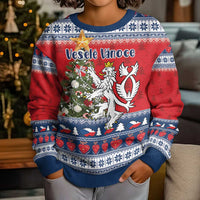 Czech Republic Christmas Personalized Kid Ugly Christmas Sweater Vesele Vanoce - Wonder Print Shop