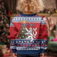 Czech Republic Christmas Personalized Kid Ugly Christmas Sweater Vesele Vanoce - Wonder Print Shop