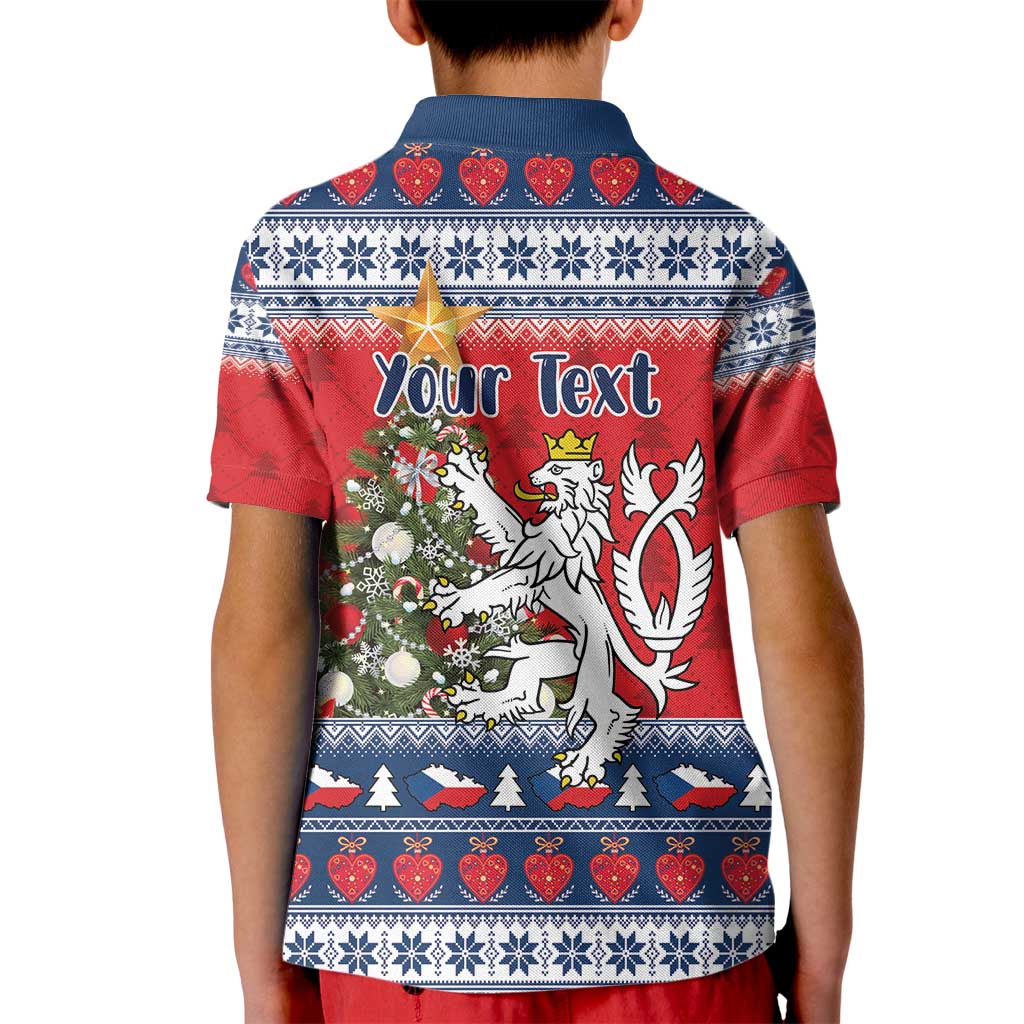 Czech Republic Christmas Personalized Kid Polo Shirt Vesele Vanoce - Wonder Print Shop