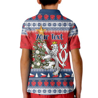 Czech Republic Christmas Personalized Kid Polo Shirt Vesele Vanoce - Wonder Print Shop