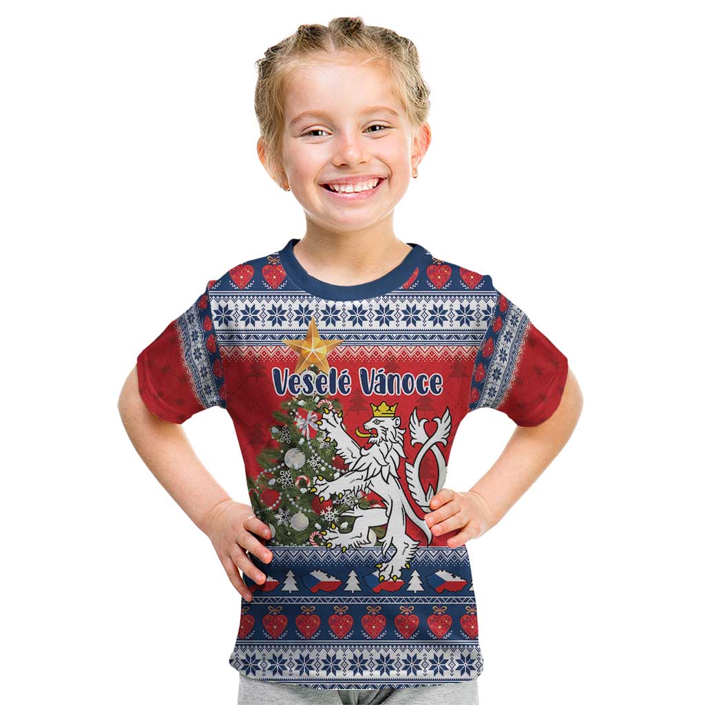 Czech Republic Christmas Personalized Kid T Shirt Vesele Vanoce - Wonder Print Shop