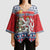 Czech Republic Christmas Personalized Kimono Sleeve Blouse Vesele Vanoce - Wonder Print Shop