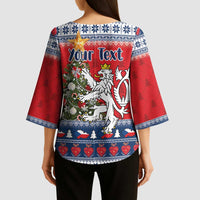 Czech Republic Christmas Personalized Kimono Sleeve Blouse Vesele Vanoce - Wonder Print Shop