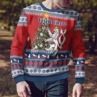 Czech Republic Christmas Personalized Ugly Christmas Sweater Vesele Vanoce - Wonder Print Shop