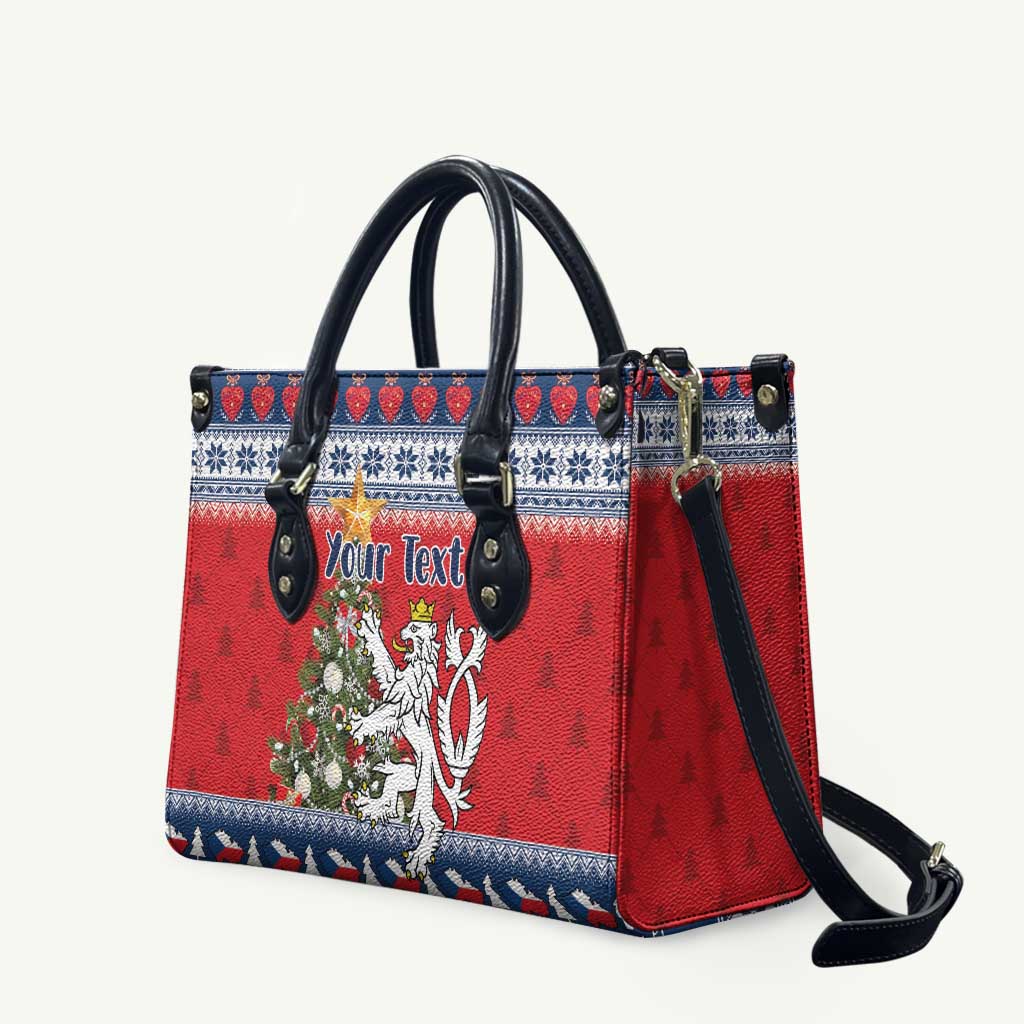 Czech Republic Christmas Personalized Leather Bag Vesele Vanoce - Wonder Print Shop
