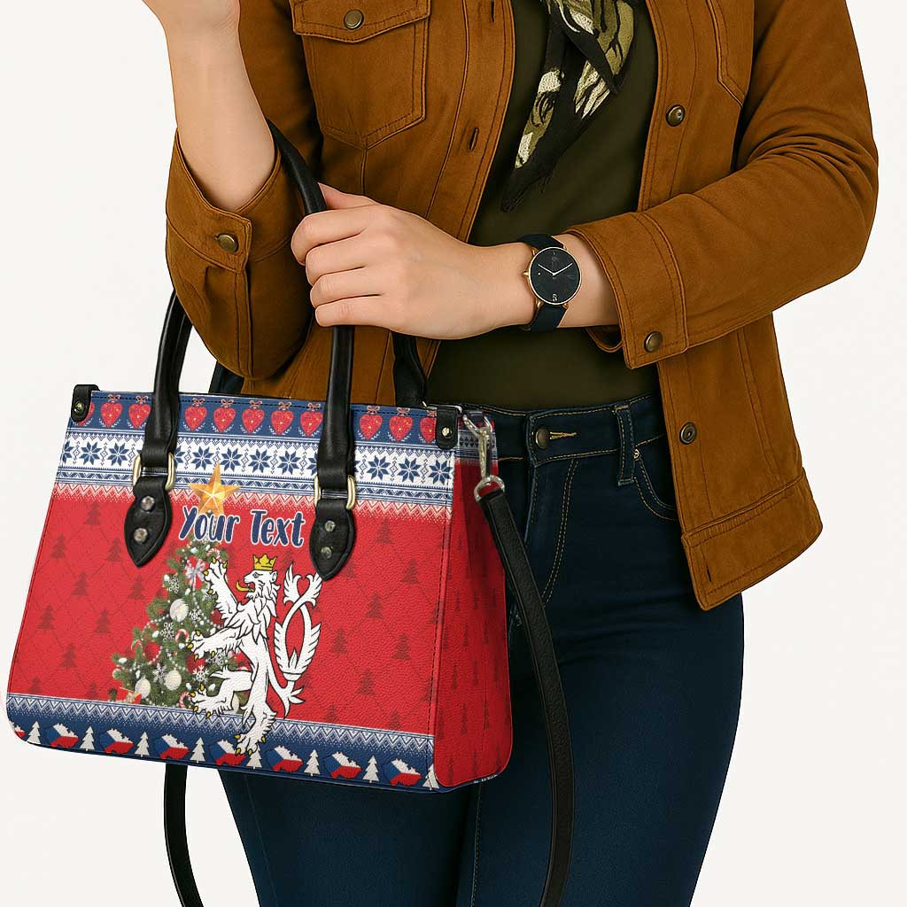 Czech Republic Christmas Personalized Leather Bag Vesele Vanoce - Wonder Print Shop