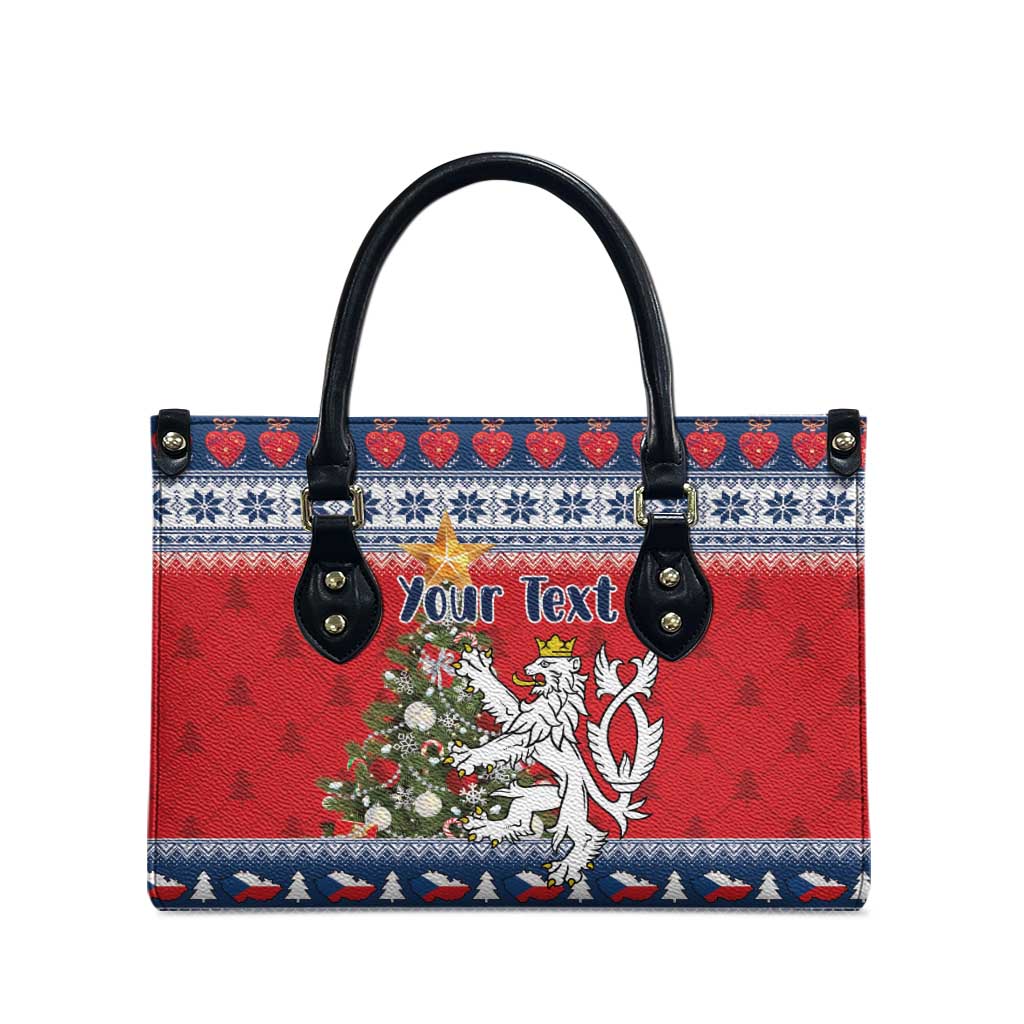 Czech Republic Christmas Personalized Leather Bag Vesele Vanoce - Wonder Print Shop