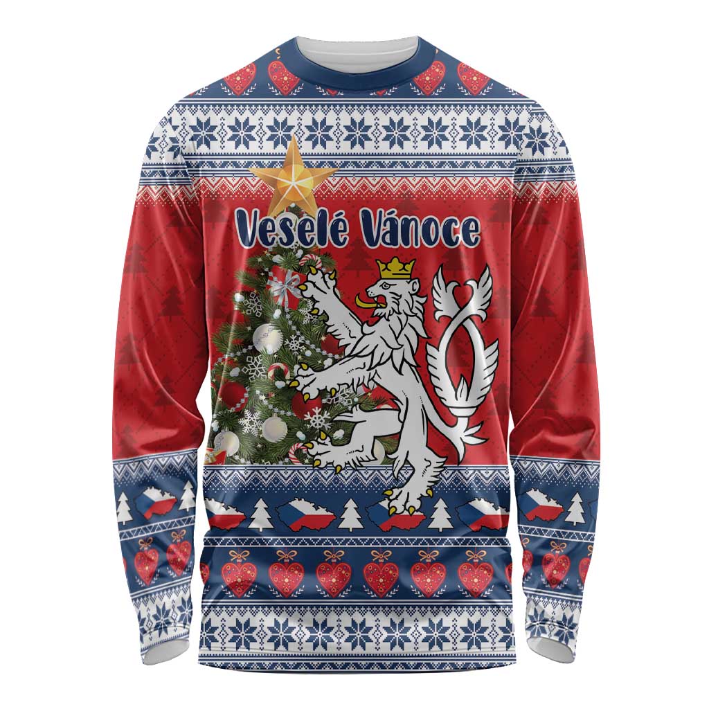 Czech Republic Christmas Personalized Long Sleeve Shirt Vesele Vanoce - Wonder Print Shop