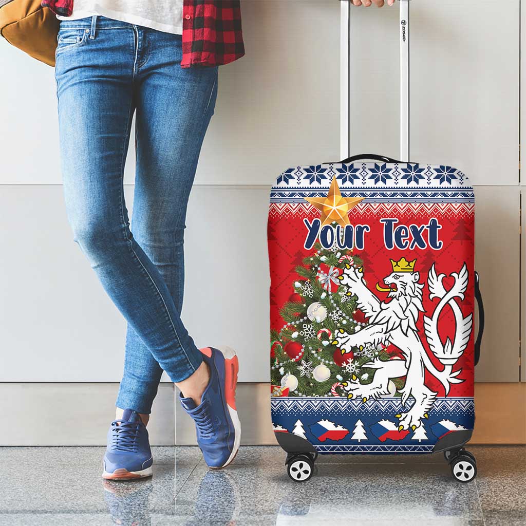 Czech Republic Christmas Personalized Luggage Cover Vesele Vanoce - Wonder Print Shop