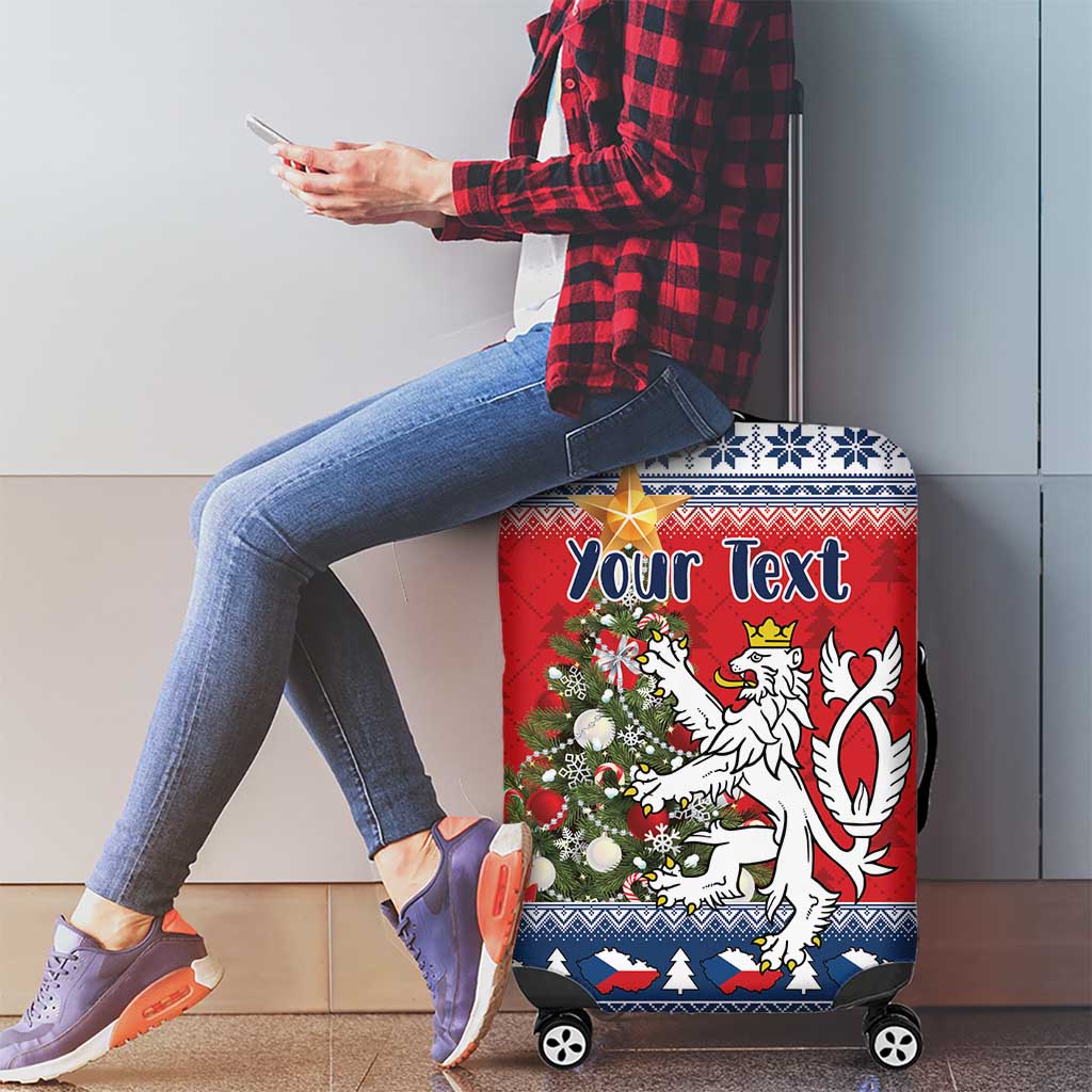 Czech Republic Christmas Personalized Luggage Cover Vesele Vanoce - Wonder Print Shop