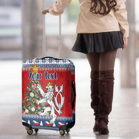 Czech Republic Christmas Personalized Luggage Cover Vesele Vanoce - Wonder Print Shop