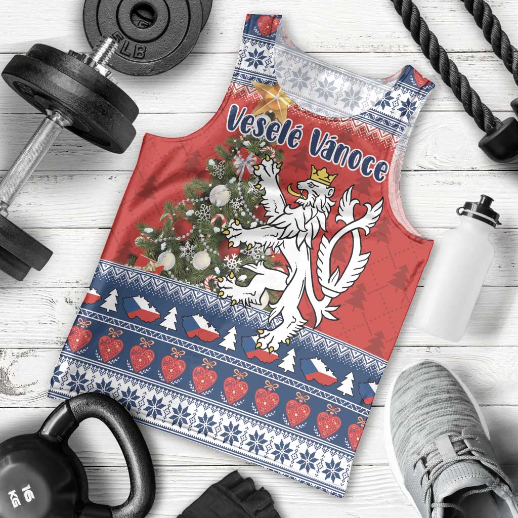 Czech Republic Christmas Personalized Men Tank Top Vesele Vanoce - Wonder Print Shop