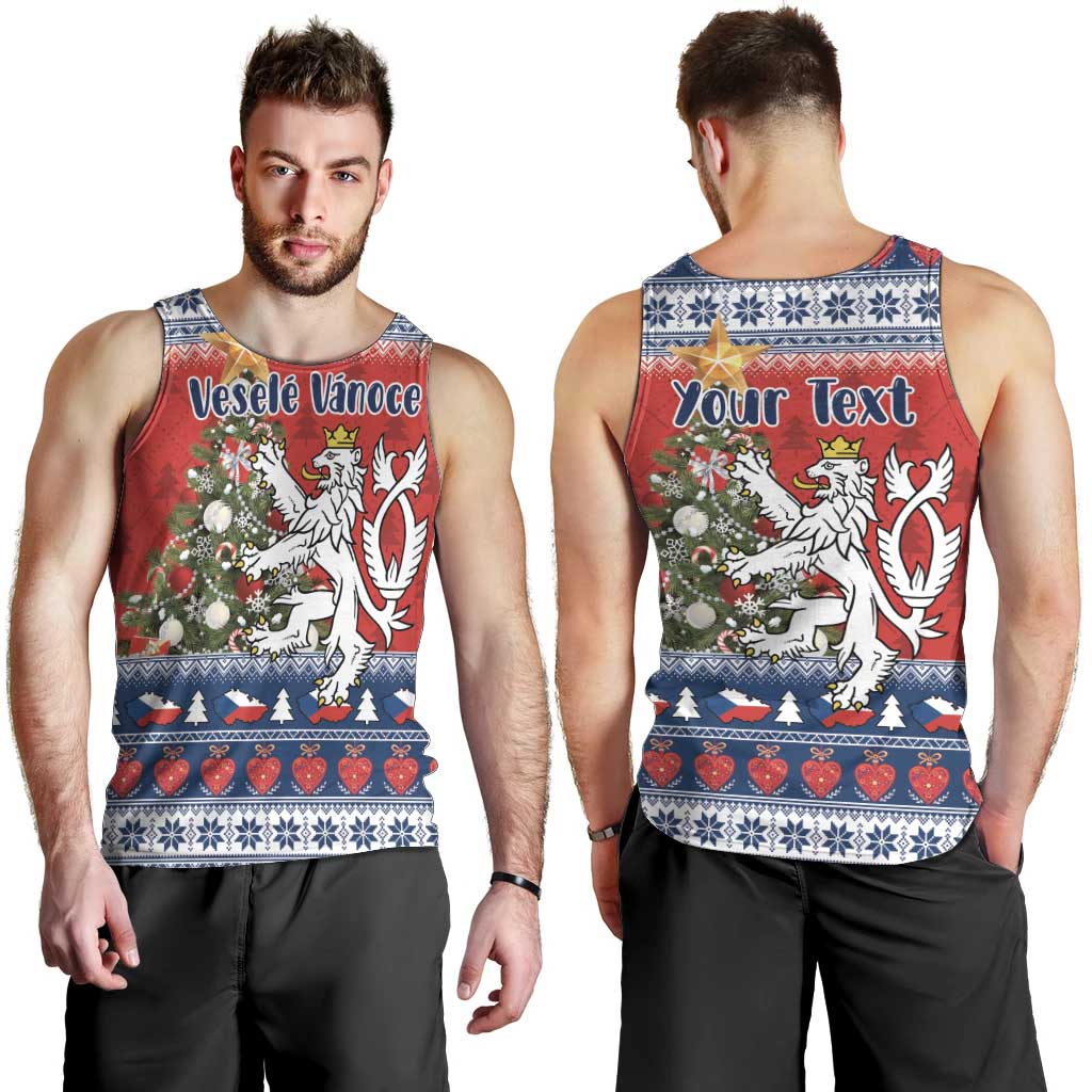 Czech Republic Christmas Personalized Men Tank Top Vesele Vanoce - Wonder Print Shop