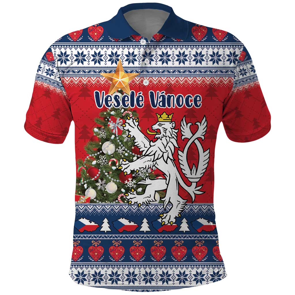 Czech Republic Christmas Personalized Polo Shirt Vesele Vanoce - Wonder Print Shop