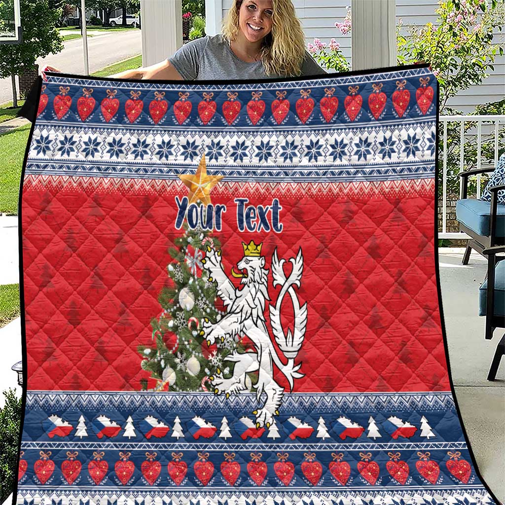 Czech Republic Christmas Personalized Quilt Vesele Vanoce - Wonder Print Shop