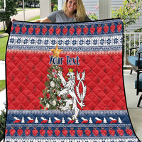 Czech Republic Christmas Personalized Quilt Vesele Vanoce - Wonder Print Shop