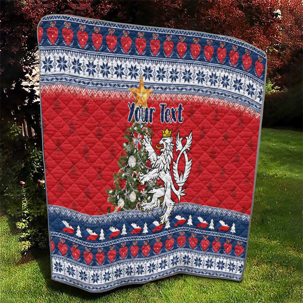 Czech Republic Christmas Personalized Quilt Vesele Vanoce - Wonder Print Shop