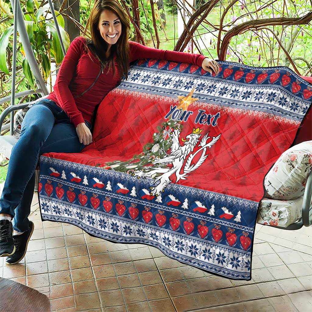 Czech Republic Christmas Personalized Quilt Vesele Vanoce - Wonder Print Shop