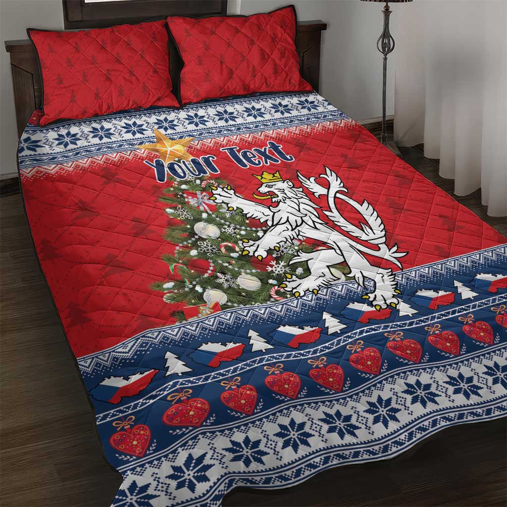 Czech Republic Christmas Personalized Quilt Bed Set Vesele Vanoce - Wonder Print Shop