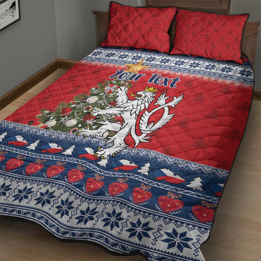 Czech Republic Christmas Personalized Quilt Bed Set Vesele Vanoce - Wonder Print Shop