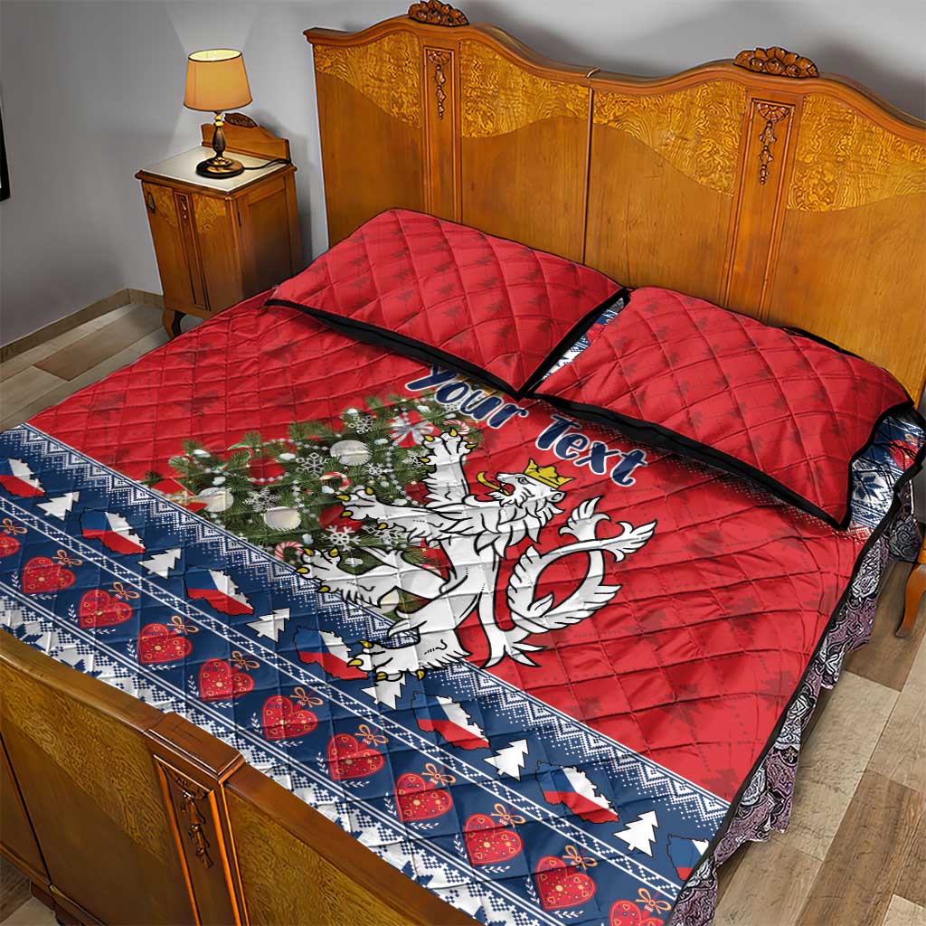 Czech Republic Christmas Personalized Quilt Bed Set Vesele Vanoce - Wonder Print Shop