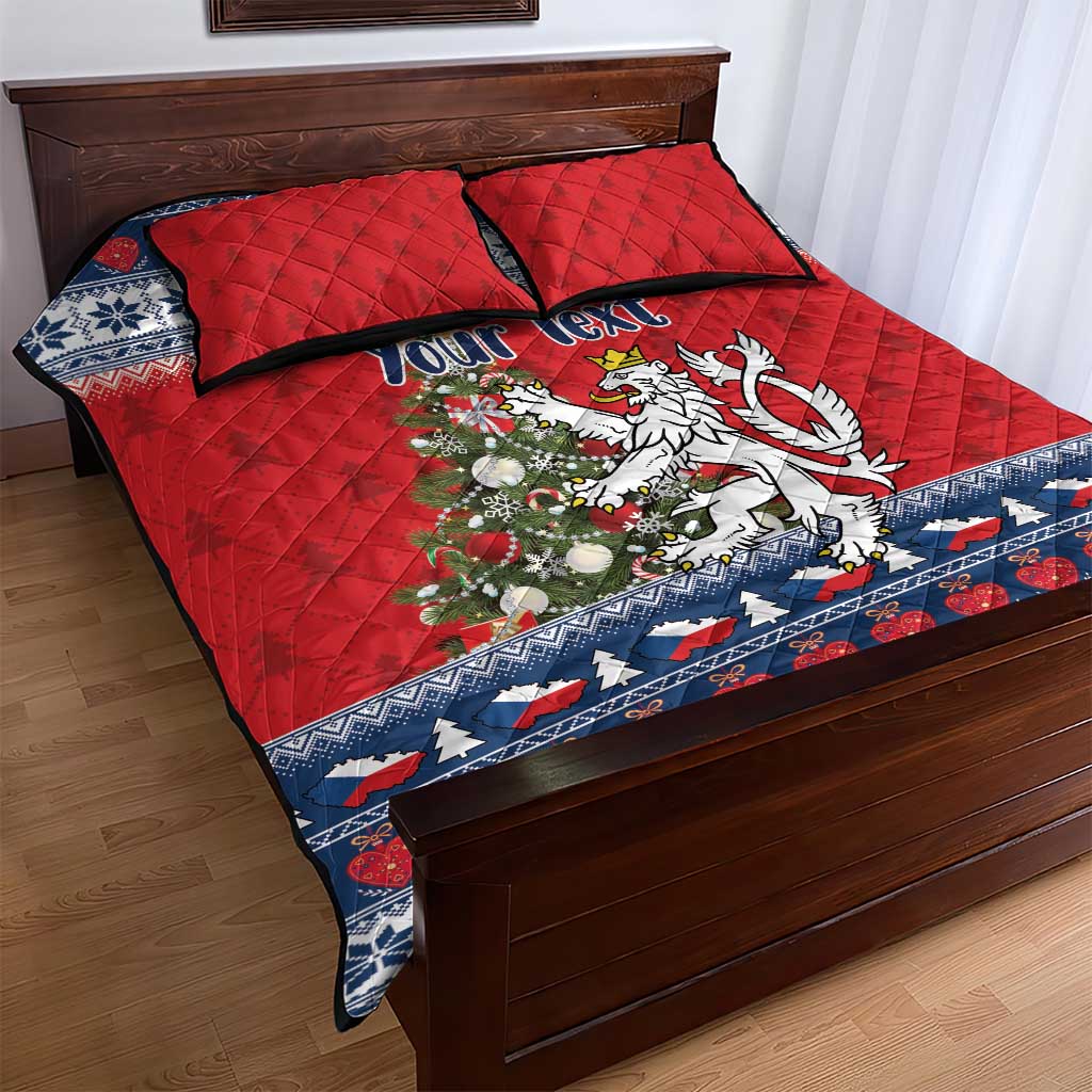Czech Republic Christmas Personalized Quilt Bed Set Vesele Vanoce - Wonder Print Shop