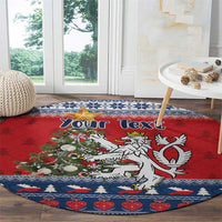 Czech Republic Christmas Personalized Round Carpet Vesele Vanoce - Wonder Print Shop