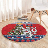 Czech Republic Christmas Personalized Round Carpet Vesele Vanoce - Wonder Print Shop