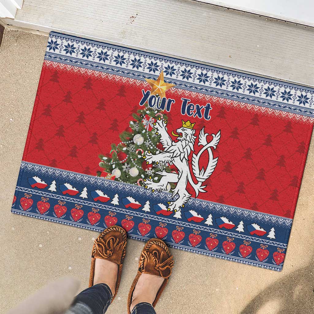 Czech Republic Christmas Personalized Rubber Doormat Vesele Vanoce - Wonder Print Shop