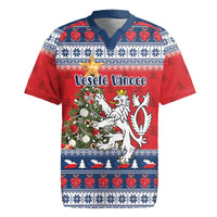 Czech Republic Christmas Personalized Rugby Jersey Vesele Vanoce - Wonder Print Shop