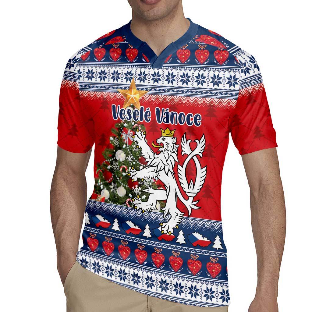 Czech Republic Christmas Personalized Rugby Jersey Vesele Vanoce - Wonder Print Shop