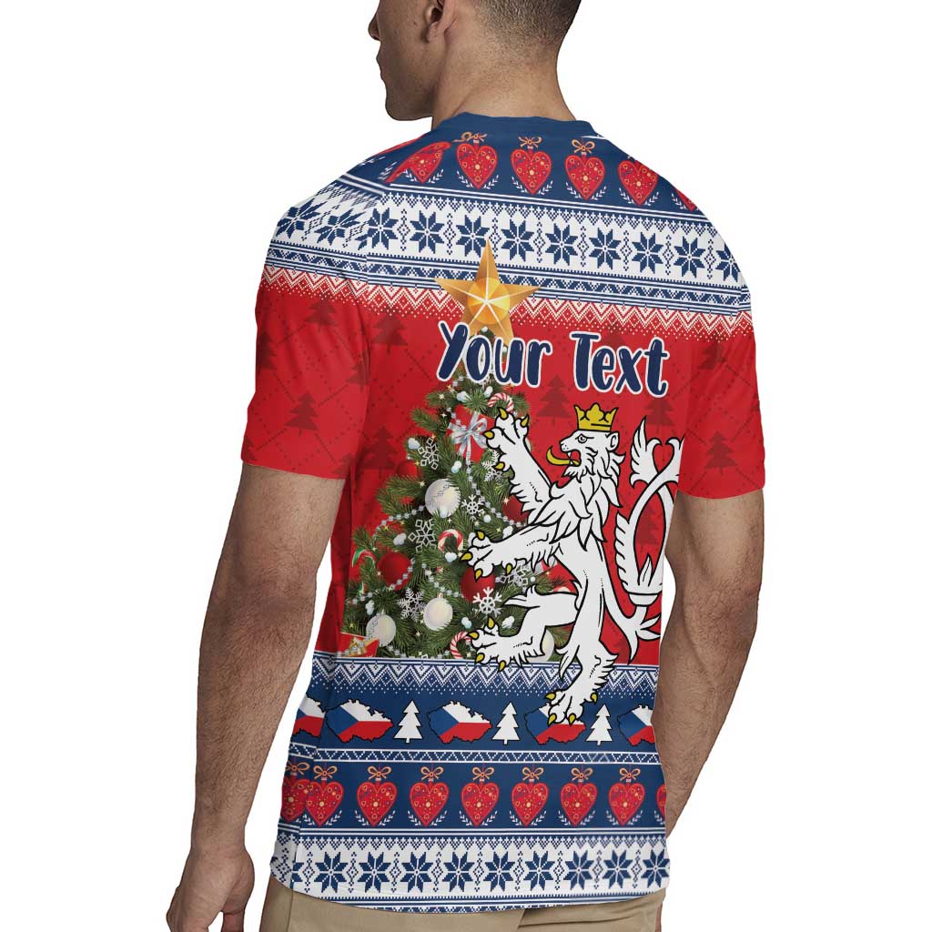 Czech Republic Christmas Personalized Rugby Jersey Vesele Vanoce - Wonder Print Shop