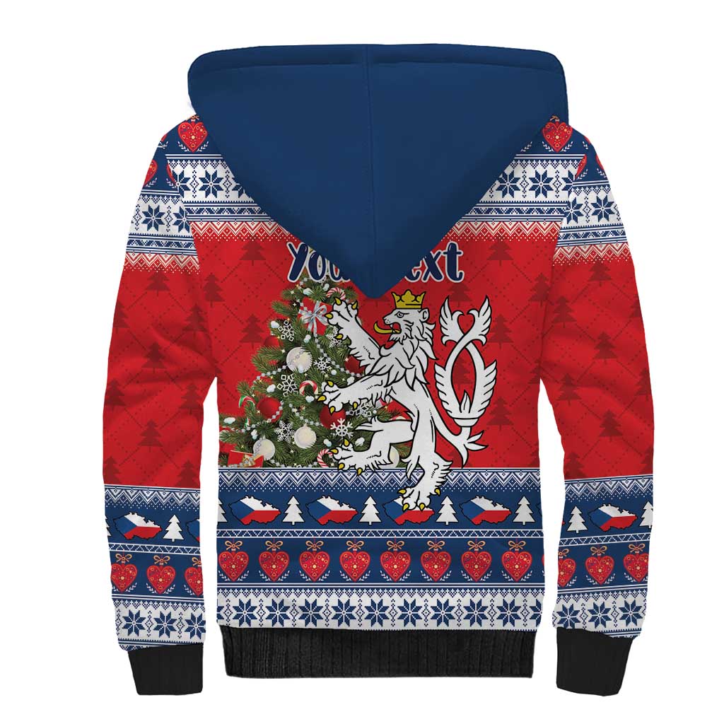 Czech Republic Christmas Personalized Sherpa Hoodie Vesele Vanoce - Wonder Print Shop