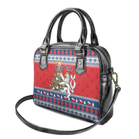 Czech Republic Christmas Personalized Shoulder Handbag Vesele Vanoce - Wonder Print Shop