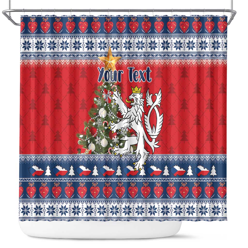 Czech Republic Christmas Personalized Shower Curtain Vesele Vanoce - Wonder Print Shop