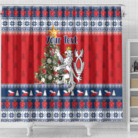 Czech Republic Christmas Personalized Shower Curtain Vesele Vanoce - Wonder Print Shop